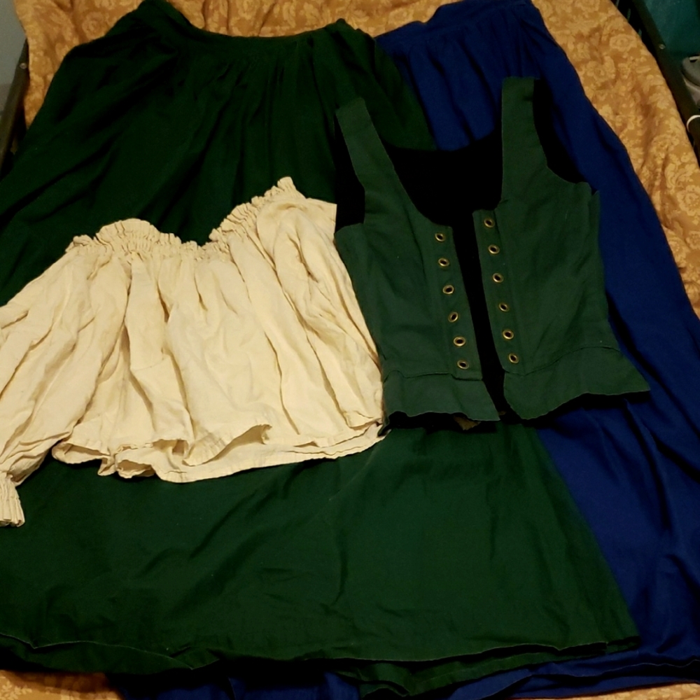 Renfair Dress Set Skirts Chemise Corset